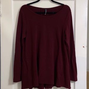 Maroon Long sleeve flowy top